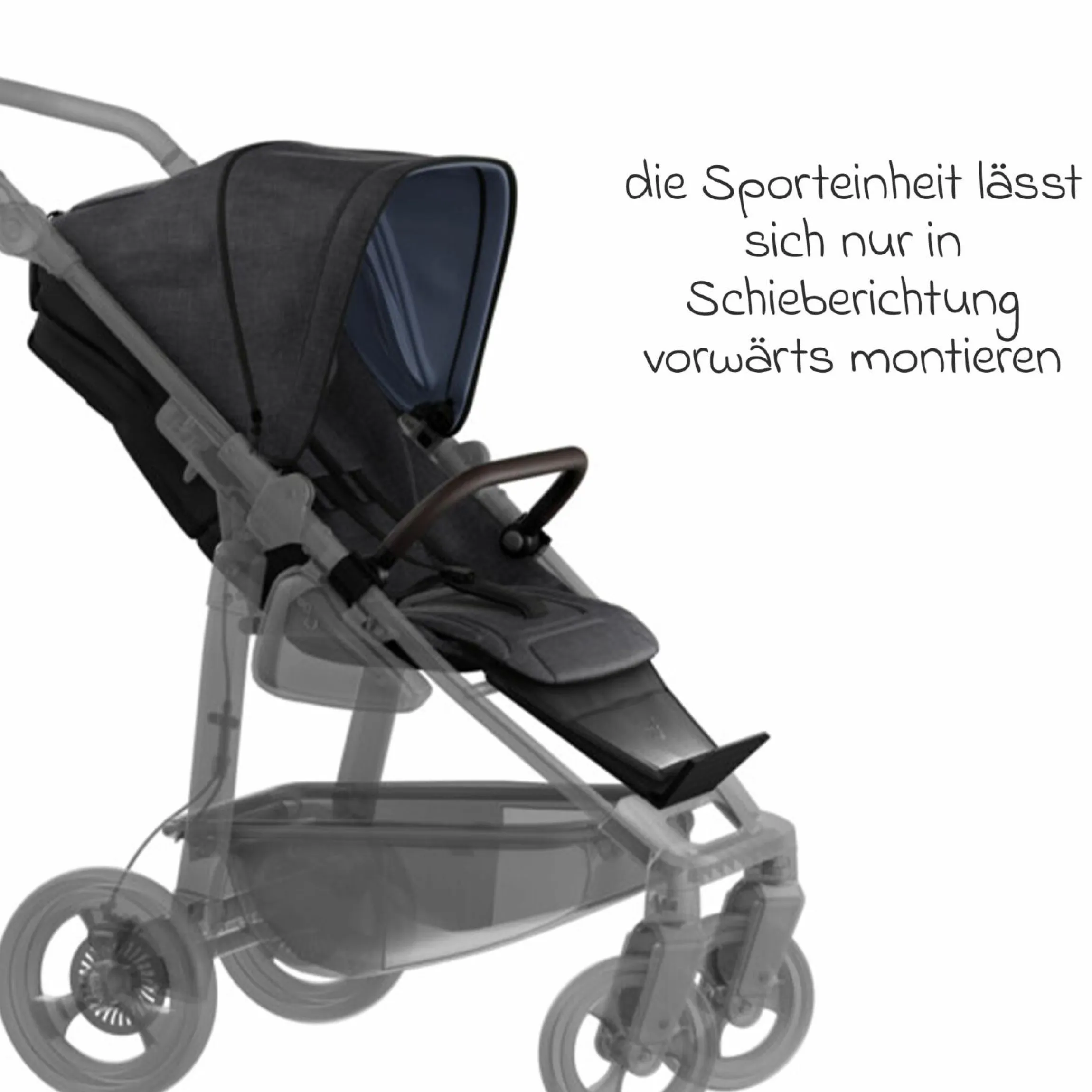 Sport-Einheit XXL Sportsitz für Mono 3/4 & Pro - Premium Schwarz - Kollektion 2025
