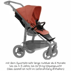Sport-Einheit XXL Sportsitz für Mono 3/4 & Pro - Lachs - Kollektion 2025