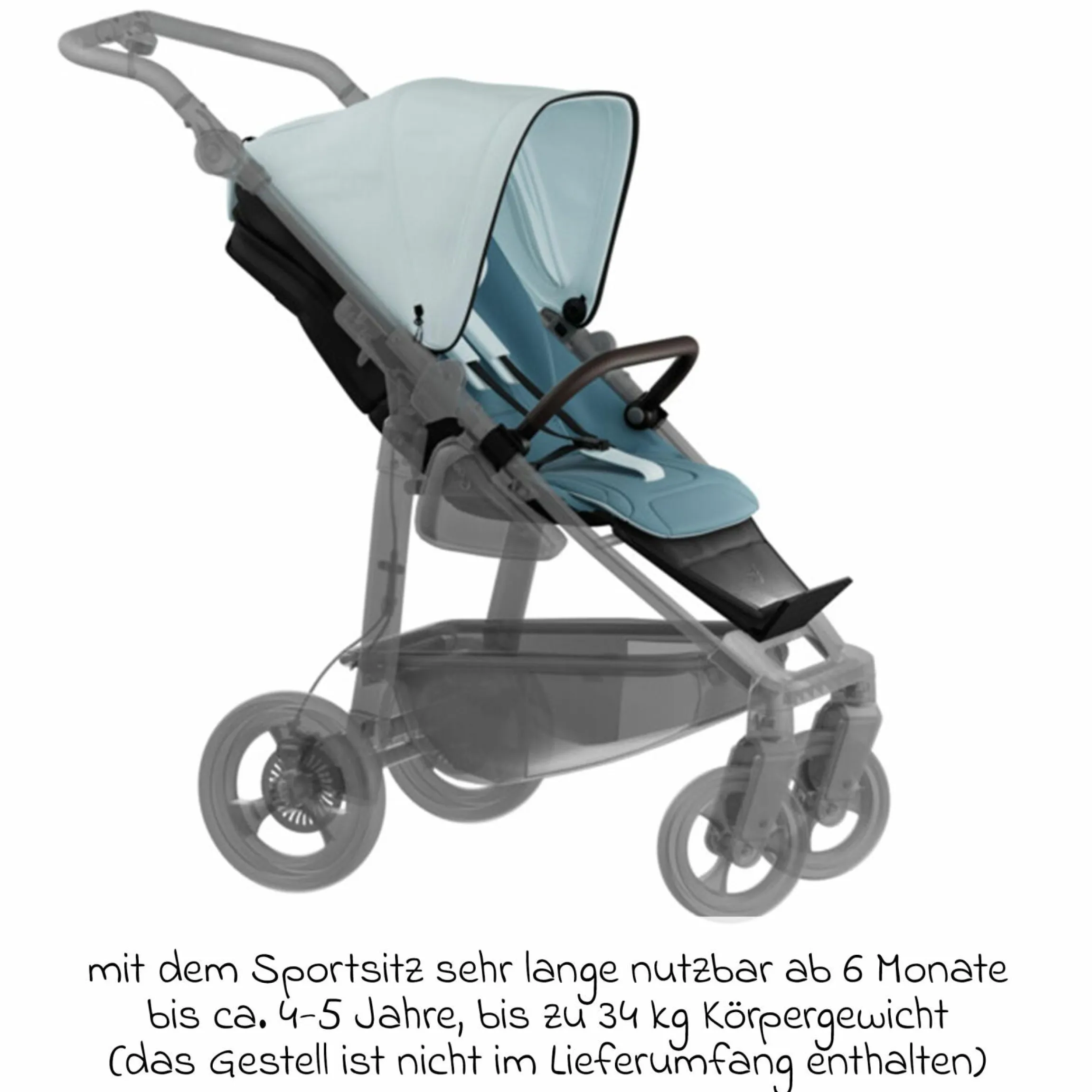 Sport-Einheit XXL Sportsitz für Mono 3/4 & Pro - Blau - Kollektion 2025