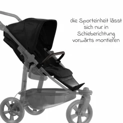Sport-Einheit XXL Sportsitz für Mono 3/4 & Pro - Schwarz - Kollektion 2025