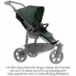 Sport-Einheit XXL Sportsitz für Mono 3/4 & Pro - Olive - Kollektion 2025