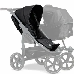 Sportsitz (1 x XXL-Komfort-Sitz) für Duo 2 für Kinder bis 45 kg - Schwarz - Kollektion 2025