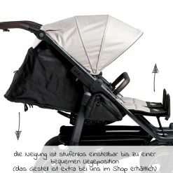 Sportsitz (1 x XXL-Komfort-Sitz) für Duo 2 für Kinder bis 45 kg - Sand - Kollektion 2025