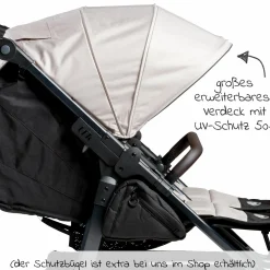 Sportsitz (1 x XXL-Komfort-Sitz) für Duo 2 für Kinder bis 45 kg - Sand - Kollektion 2025