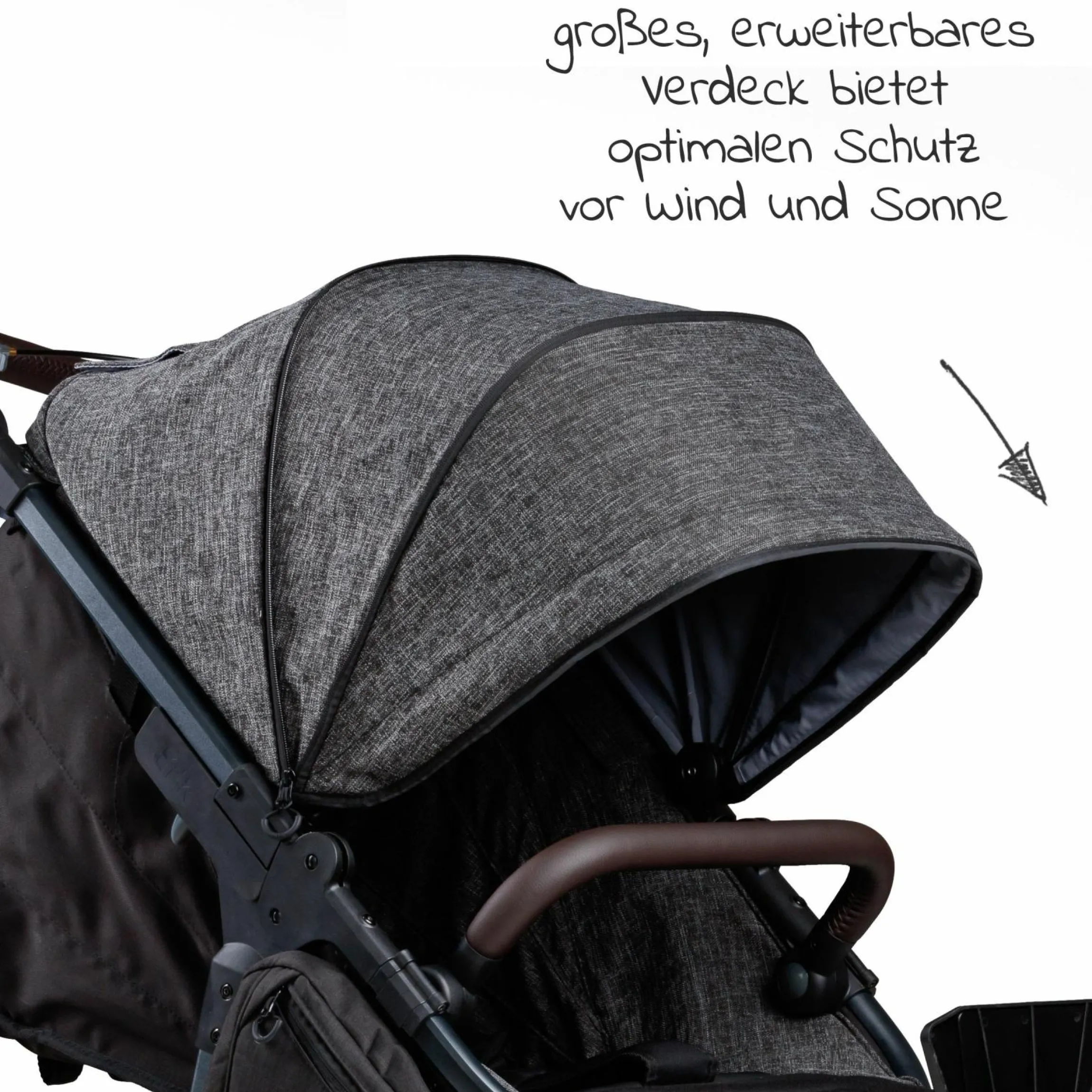 Sportsitz für Mono 2 XXL Komfort-Sitz für Kinder bis 34 kg - Premium Anthrazit