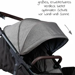 Sportsitz für Mono 2 XXL Komfort-Sitz für Kinder bis 34 kg - Premium Grau
