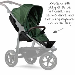 Sportsitz für Mono 2 XXL Komfort-Sitz für Kinder bis 34 kg - Olive