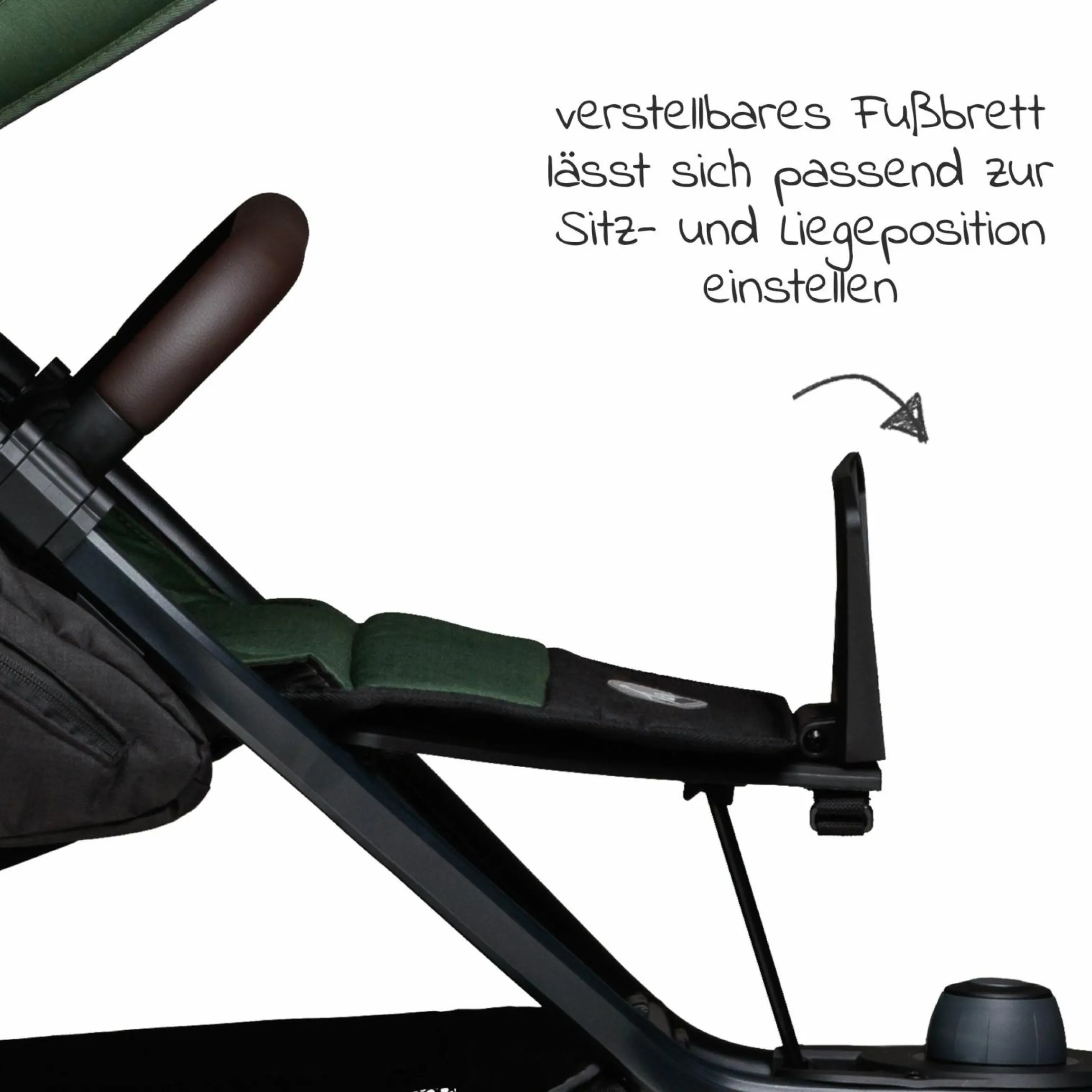 Sportsitz für Mono 2 XXL Komfort-Sitz für Kinder bis 34 kg - Olive
