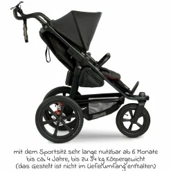 Sportsitz für Pro XXL-Komfort-Sitz für Kinder bis 34 kg - Anthrazit