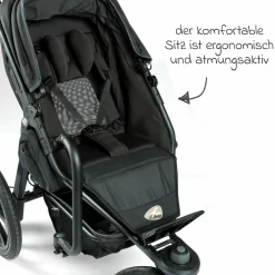 Sportsitz für Pro XXL-Komfort-Sitz für Kinder bis 34 kg - Anthrazit