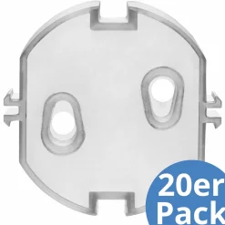 Steckdosenkappe 20er Pack einfache Montage ohne Kleben und Schrauben - Transparent