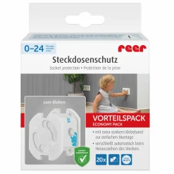 Steckdosenschutz 20er Pack zum Kleben - Weiß
