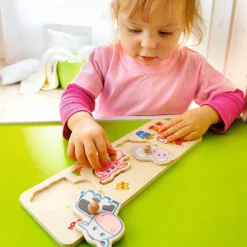 Steckpuzzle Bauernhof-Tierkinder - 4 Teile