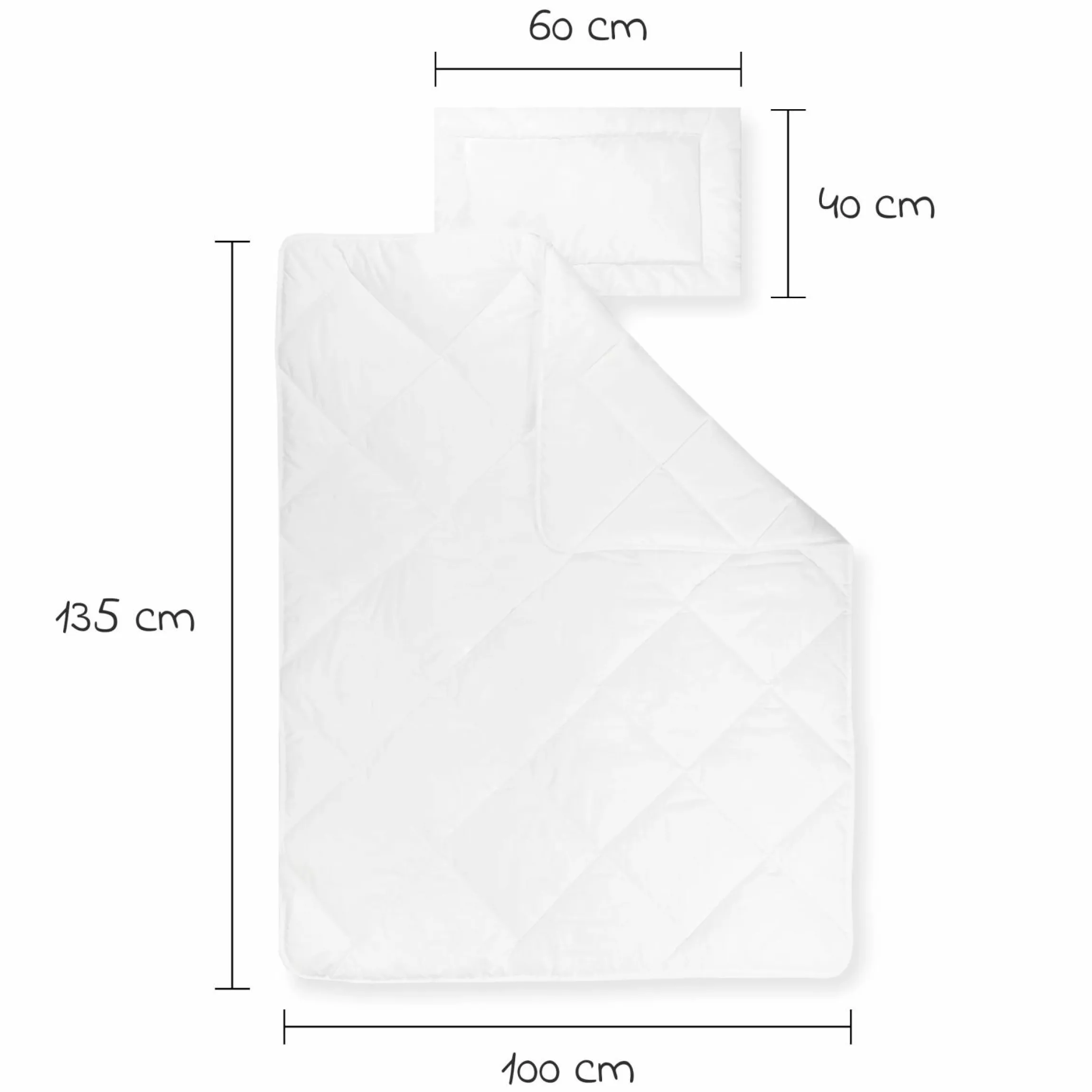 Steppbett-Set Hygiena 100 x 135 cm + 40 x 60 cm