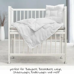 Steppbett-Set Premium Complete 80 x 80 + 35 x 40 cm - Weiß