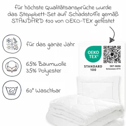 Steppbett-Set Vier Jahreszeiten 100 x 135 cm + 40 x 60 cm