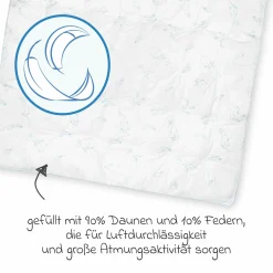 Steppdecke Daunen 80 x 80 cm