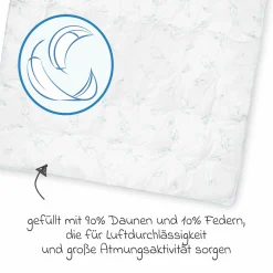 Steppdecke Daunen 100 x 135 cm
