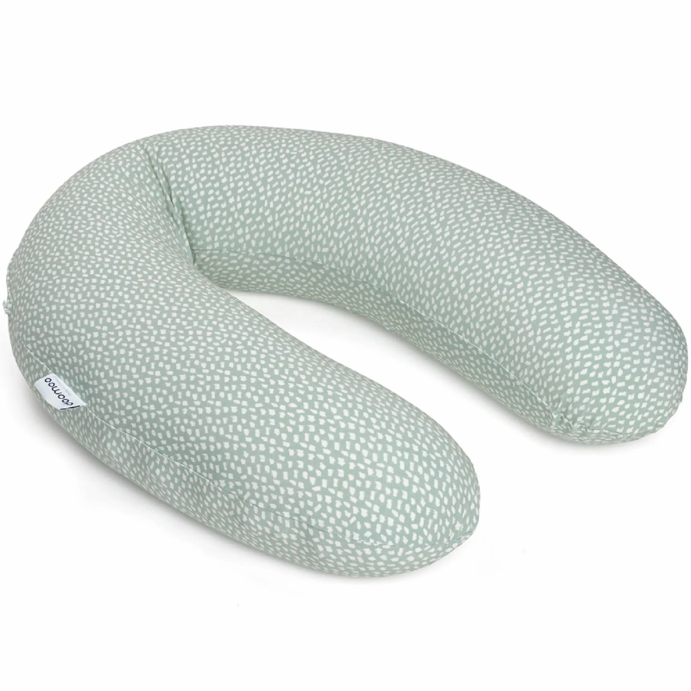 Stillkissen Buddy - mit Mikroperlen-Füllung inkl. Organic Cotton Bezug 180 cm - Cloudy Green