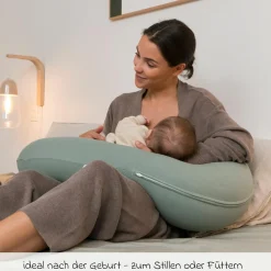 Stillkissen Buddy - mit Mikroperlen-Füllung inkl. Organic Cotton Bezug 180 cm - Tetra Green