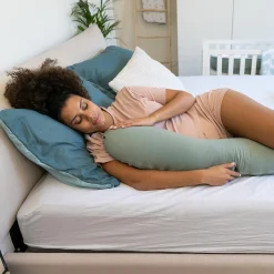 Stillkissen Buddy - mit Mikroperlen-Füllung inkl. Organic Cotton Bezug 180 cm - Tetra Green