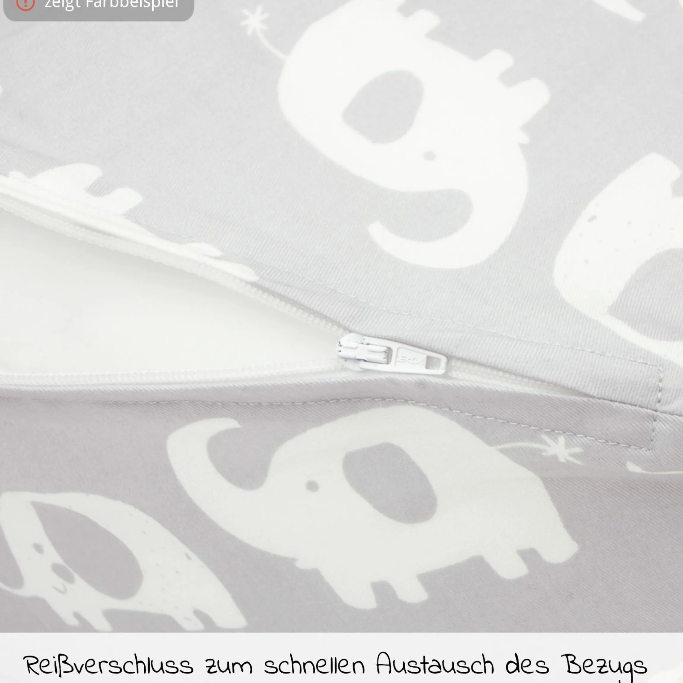 Stillkissen Das Komfort mit Mikroperlen-Füllung inkl. Bezug 180 cm - Herzen - Grau