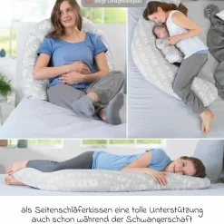 Stillkissen Das Komfort mit Mikroperlen-Füllung inkl. Bezug 180 cm - Feine Blümchen