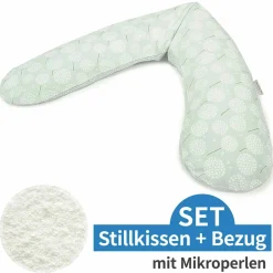 Stillkissen Das Original mit Mikroperlen-Füllung inkl. Bezug 190 cm - Pusteblume - Zartgrün