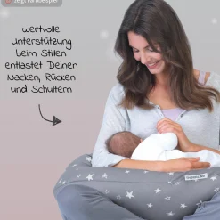 Stillkissen Das Original mit Polyesterhohlfaser-Füllung inkl. Bezug 190 cm - Wüstenkönig - Taupe