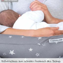 Stillkissen Das Original mit Polyesterhohlfaser-Füllung inkl. Bezug 190 cm - Wüstenkönig - Taupe