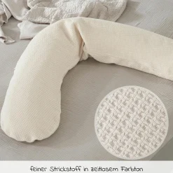 Stillkissen Das Original mit Dinkelspelz-Füllung inkl. Bezug Feinstrick 190 cm - Creme