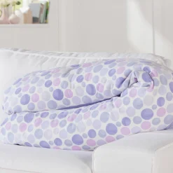 Stillkissen Das Original mit Dinkelspelz-Füllung inkl. Bezug 190 cm - Waterdots - Lila