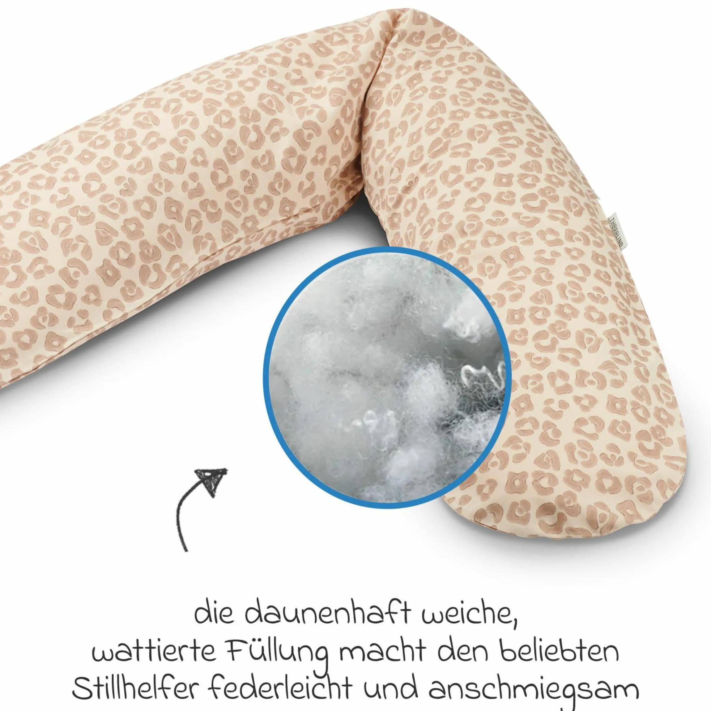 Stillkissen Das Original mit Polyesterhohlfaser-Füllung inkl. Bezug Bamboo 190 cm - Leo