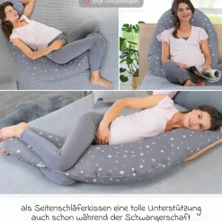 Stillkissen Das Original mit Polyesterhohlfaser-Füllung inkl. Bezug Bamboo 190 cm - Leo