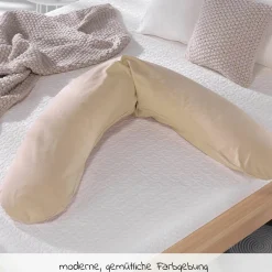 Stillkissen Das Original mit Mikroperlen-Füllung inkl. Bezug BIO-Jersey 190 cm - Cappuccino