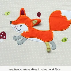 Stillkissen Das Original mit Dinkelspelz-Füllung inkl. Bezug 190 cm - Knister Fuchs - Punkte Beige