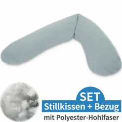 Stillkissen Das Original mit Polyesterhohlfaser-Füllung inkl. Bezug Feinstrick 190 cm - Nebelblau