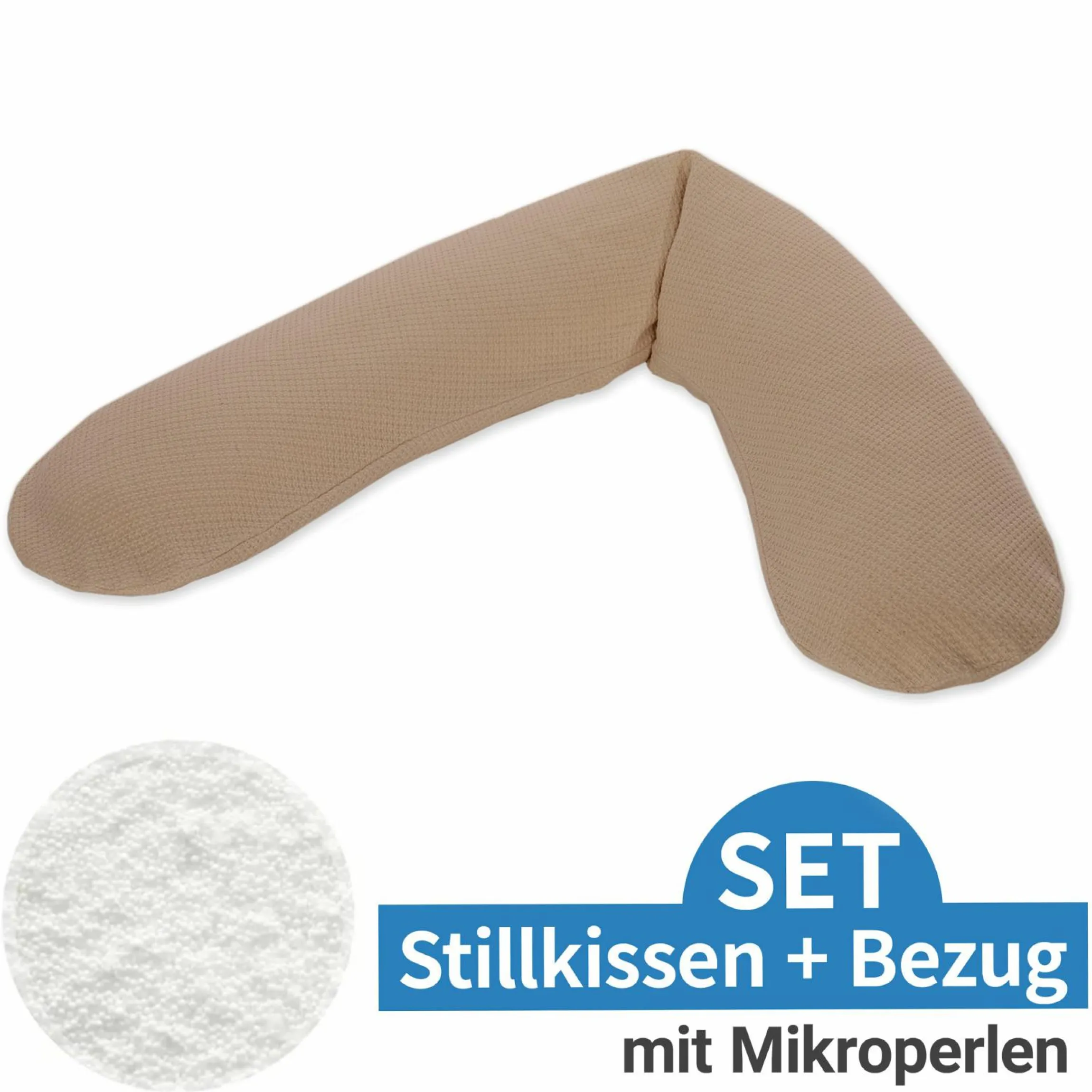Stillkissen Das Original mit Mikroperlen-Füllung inkl. Bezug Feinstrick 190 cm - Savannah