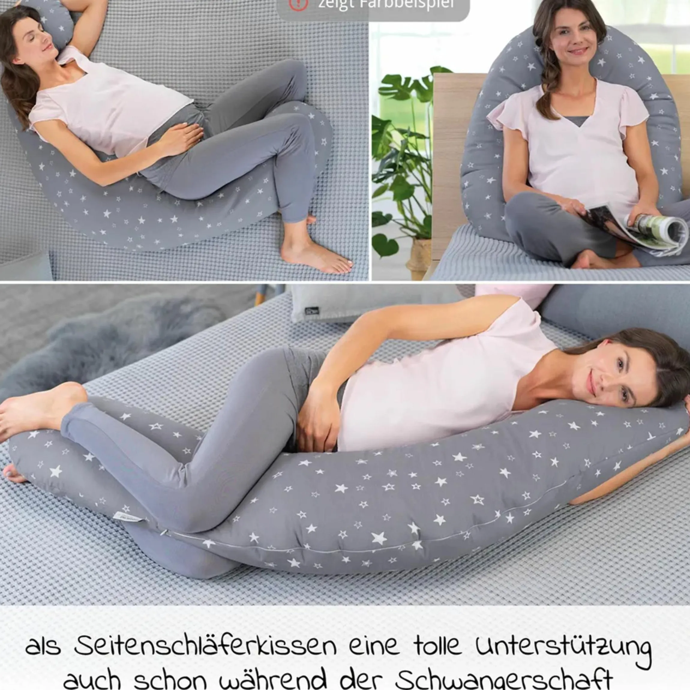 Stillkissen Das Original mit Mikroperlen-Füllung inkl. Bezug Bamboo 190 cm - Bernstein