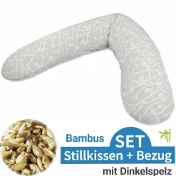 Stillkissen Das Original mit Dinkelspelz-Füllung inkl. Bezug Bamboo 190 cm - Bambuswald