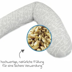 Stillkissen Das Original mit Dinkelspelz-Füllung inkl. Bezug Bamboo 190 cm - Bambuswald
