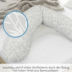 Stillkissen Das Original mit Mikroperlen-Füllung inkl. Bezug Bamboo 190 cm - Bambuswald