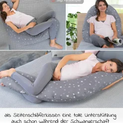 Stillkissen Das Original mit Mikroperlen-Füllung inkl. Bezug Feinstrick 190 cm - Creme