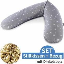 Stillkissen Das Original mit Dinkelspelz-Füllung inkl. Bezug 190 cm - Sternenhimmel