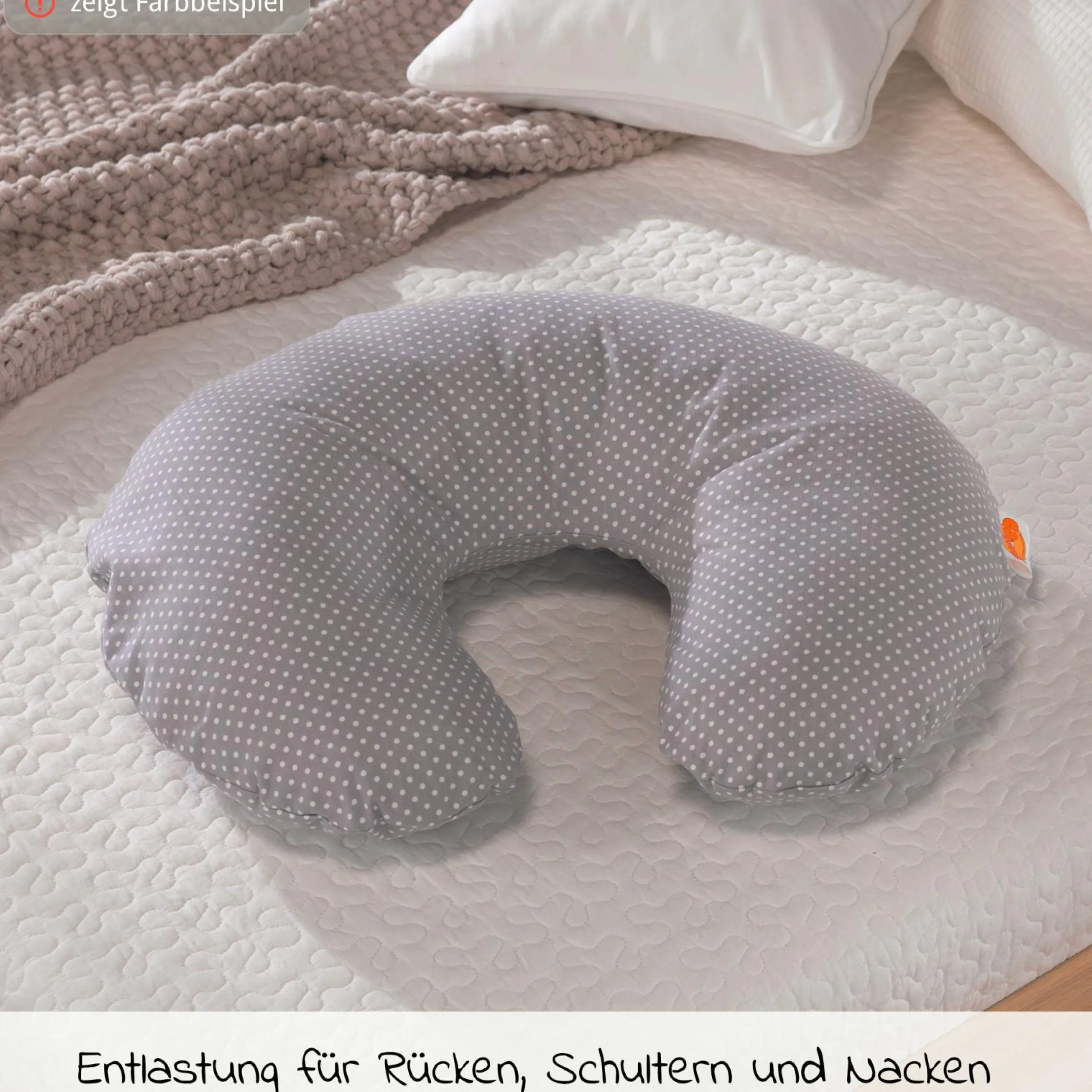Stillkissen Das Wynnie mit Polyesterhohlfaser-Füllung inkl. Bezug Jersey - Grau