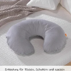 Stillkissen Das Wynnie mit Polyesterhohlfaser-Füllung inkl. Bezug - Punkte - Grau