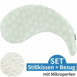Stillkissen Das Yinnie mit Mikroperlen-Füllung inkl. Bezug 135 cm - Pusteblume - Zartgrün