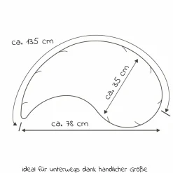 Stillkissen Das Yinnie mit Mikroperlen-Füllung inkl. Bezug 135 cm - Pusteblume - Zartgrün