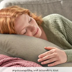 Stillkissen Der Bambusmond - mit Mikroperlen-Füllung inkl. Bezug Bamboo 140 cm - Lehmgrau