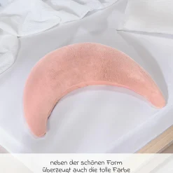 Stillkissen Der Plüschmond mit Mikroperlen-Füllung 140 cm - Puderrosa